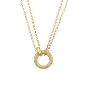 Collier Anna à Double Couche avec Cristaux [Plaqué Or 18ct]