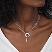 Anna Double Layer Necklace [Sterling Silver] - with Zodiac Signs