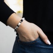 Argent Nacht Naam Armband [Sterling Zilver]