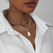 Arya Herringbone Necklace [Sterling Silver] - with Names