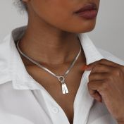 Arya Herringbone Necklace [Sterling Silver] - with Names