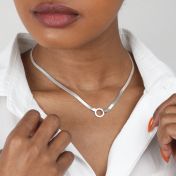 Arya Herringbone Necklace [Sterling Silver] - with Names