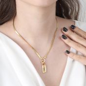 Arya Visgraat Ketting [18K Goud Verguld] - met Namen