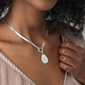 Arya Large Name Charm [Sterling Silver]