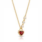 Ties of Love Birthstone Necklace with Diamonds [18K Gold Vermeil]