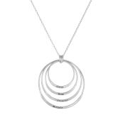 Cirkels van Liefde Naam Ketting [Sterling Zilver]