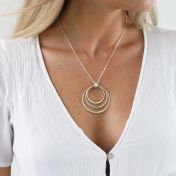 Cirkels van Liefde Naam Ketting [Sterling Zilver]