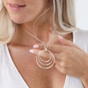 Cirkels van Liefde Naam Ketting [Sterling Zilver]
