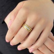 Springy Aurous Stability Ring [18K Gold]