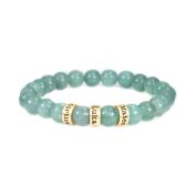 Aventurine Women Name Bracelet [18K Gold Vermeil]