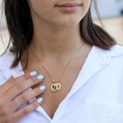 Family Footsteps Name Necklace [Gold Plated]