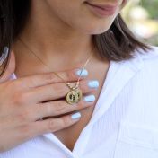 Family Footsteps Name Necklace [Gold Plated]