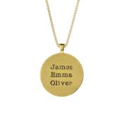 Collar de Hombre con Nombre Corazón de León - Plata Bañada en Oro