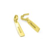 Charm Barra Verticale con Nome [Oro Vermeil 18kt] 