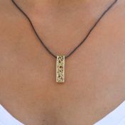 Collier Barre Verticale Fils de Vie [Or 10 Carats]