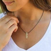 Collier Barre Verticale Fils de Vie [Or 10 Carats]