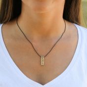 Collier Barre Verticale Fils de Vie [Or 10 Carats]