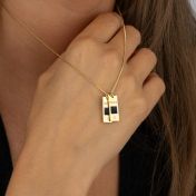 Collier Eliana Diamant Prénom avec Nano Bible - Vermeil 18ct