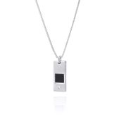 Eliana Nano-Bibel Halskette mit einem Diamanten [Sterlingsilber]