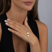 Eliana Nano-Bibel Halskette mit einem Diamanten [Sterlingsilber]