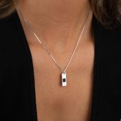Eliana Nano-Bibel Halskette mit einem Diamanten [Sterlingsilber]