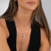 Eliana Nano-Bibel Halskette mit einem Diamanten [Sterlingsilber]