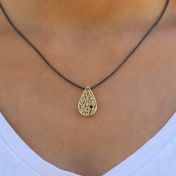 Threads of Life Big Drop Birthstone Necklace [10K Gold]