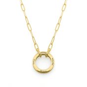Großer Familienkreis Ankerkette mit Gravur [750er Gold Vermeil]