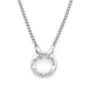 Collana con Nome del Padre con Catena a Forma di Cerchio Grande - Argento 925