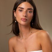 Dewdrop Birthstone Necklace [18K Gold Plated]