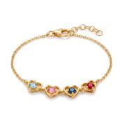 Ties of Love Frame Birthstone Bracelet [18K Gold Vermeil]