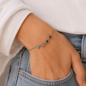 Ties of Love Frame Birthstone Bracelet [Silver]