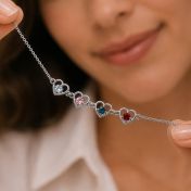 Ties of Love Frame Birthstone Bracelet [Silver]