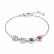 Ties of Love Frame Birthstone Bracelet [Silver]