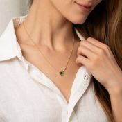 Beloved Birthstone Circle Necklace with Diamonds [18K Gold Vermeil]