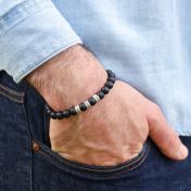 Lapis Mannen Naam Armband met een Klassiek Paar