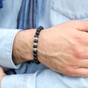 Lapis Mannen Naam Armband met een Klassiek Paar