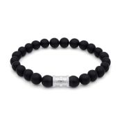 Black Onyx Cross Men Bracelet