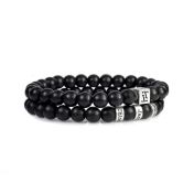 Lapis Mannen Naam Armband met een Klassiek Paar