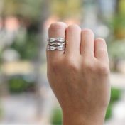 Unendliche Welle Ring [Sterlingsilber]