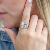 Unendliche Welle Ring [Sterlingsilber]