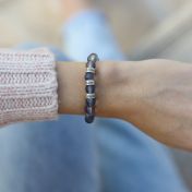 Bracciale Oceano Blu Inciso [Argento 925]
