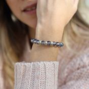Bracciale Oceano Blu Inciso [Argento 925]