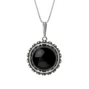 Sphären des Lebens Halskette mit Onyx [Sterlingsilber]