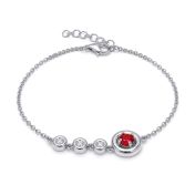 Starfall Birthstone Bracelet with Diamonds [Silver]