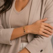 Dazzling Square Birthstone Bracelet [18k Gold Vermeil]