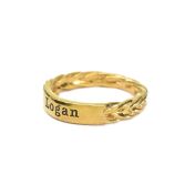 Anillo con Nombre Trenzas del Amor [Bañado en Oro de 18K]