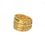 Anillo con Nombre Trenzas del Amor [Bañado en Oro de 18K]