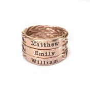 Love Braids Name Ring [18K Rose Gold Plated]