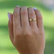 Anillo con Nombre Trenzas del Amor [Bañado en Oro de 18K]